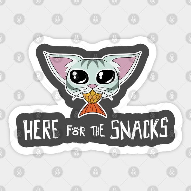 Kitten Snack Time Sticker by Dustinart